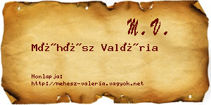 Méhész Valéria névjegykártya