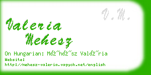 valeria mehesz business card